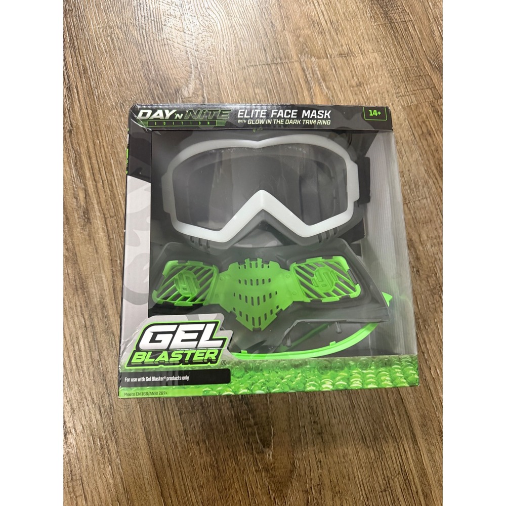 Gel Blaster Day N Nite Elite Face Mask Glow In The Dark Electric Green New